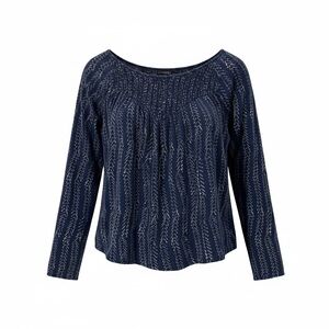 Lucky Brand Navy Blue Blouse‎ - Size Large